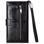 NÁPOLY VALÓDI BŐR SÖTÉTKÉK NŐI PÉNZTÁRCA - LUXURY