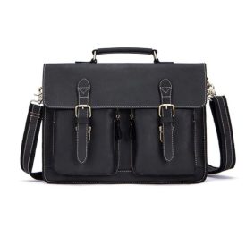 ABRUZZO FEKETE BIVALYBŐR LAPTOPTÁSKA