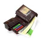 TIPIC BARNA KIS MÉRETű VALÓDI BŐR PÉNZTÁRCA