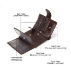 TIPIC BARNA KIS MÉRETű VALÓDI BŐR PÉNZTÁRCA