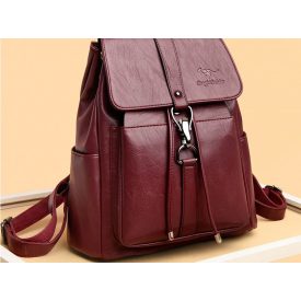   TELDE BURGUNDIVÖRÖS NŐI TÁSKA / NŐI HÁTIZSÁK - VALÓDI JUHBŐR