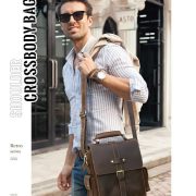 TORONTO 100 % VALÓDI BŐR FÉRFI OLDALTÁSKA - LUXURY