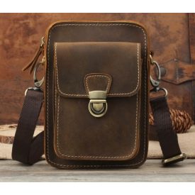 SALTA CROSSBODY,  COFFEE VALÓDI BŐR ÖVTÁSKA
