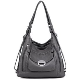   EZEIZA MANHATTAN SZÜRKE VALÓDI BŐR NŐI TÁSKA, NŐI HÁTIZSÁK