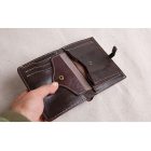 LONDON SÖTÉTBARNA VALÓDI BŐR PÉNZTÁRCA - LUXURY