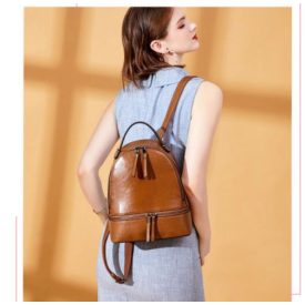 NANTES VALÓDI BŐR ŐZBARNA NŐI TÁSKA