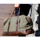 BOLZANO MILITARY ZÖLD OLAJVÁSZON - BIVALYBŐR UTAZÓTÁSKA