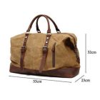 BOLZANO MILITARY ZÖLD OLAJVÁSZON - BIVALYBŐR UTAZÓTÁSKA