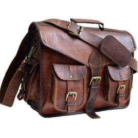   MUMBAI - NAGYMÉRETŰ KÉZMŰVES VALÓDI BŐR FÉRFI TÁSKA - 